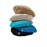 2022 spring beret hat women versatile forward hats cool walking sun hat ladies cotton solid color summer painter hat men