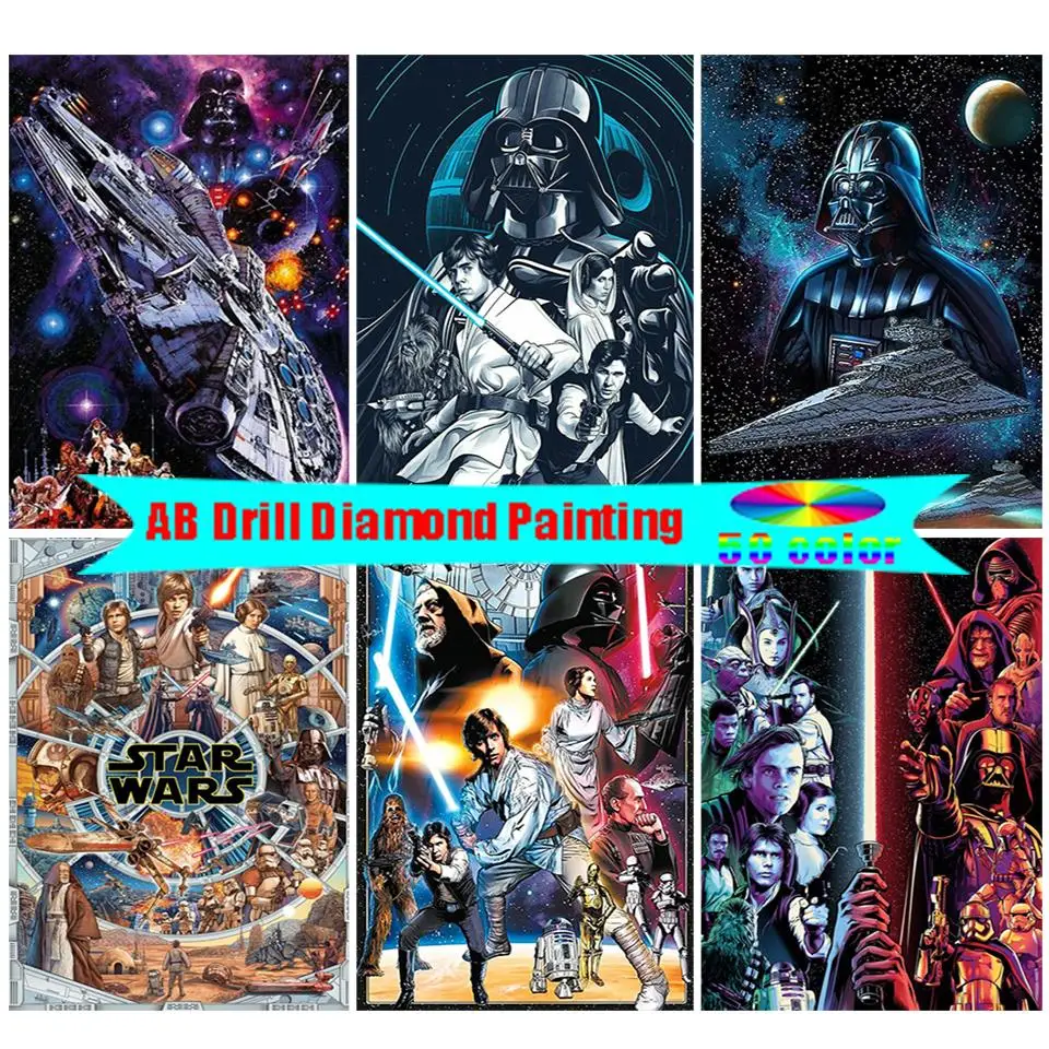 

Алмазная вышивка «Звездные войны», 5D алмазная живопись, диснеевские наборы для вышивки крестиком, картины стразы, мозаика, искусство, Декор для дома
