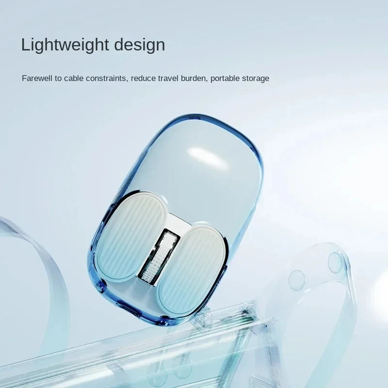 Беспроводная мышь I069 2 4 ГГц прозрачная Бриллиантовая перезаряжаемая 1600DPI RGB