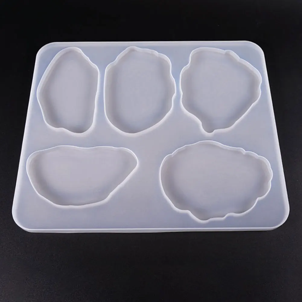 

Pendant Decorative Craft Silicone Mold Coaster Cup Tray Kitchen Reusable Irregular Accessories Art Jewelry Making Ornaments DIY