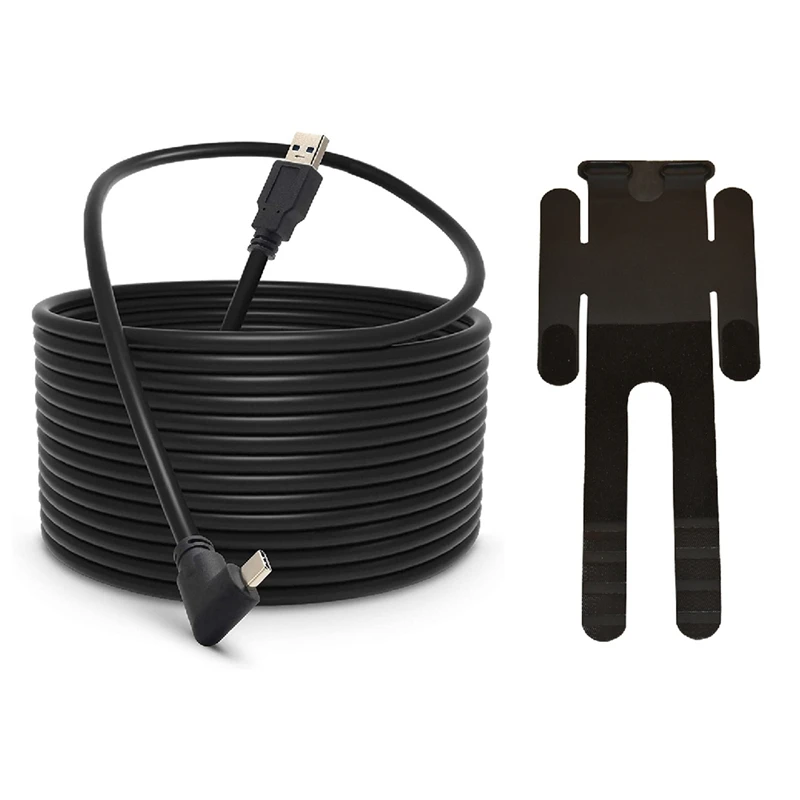 

NEW-For Oculus Quest 2, Fast Charging & PC Data Transfer USB C 3.2 Gen1 Cable With Powerbank Fixing Battery Holder