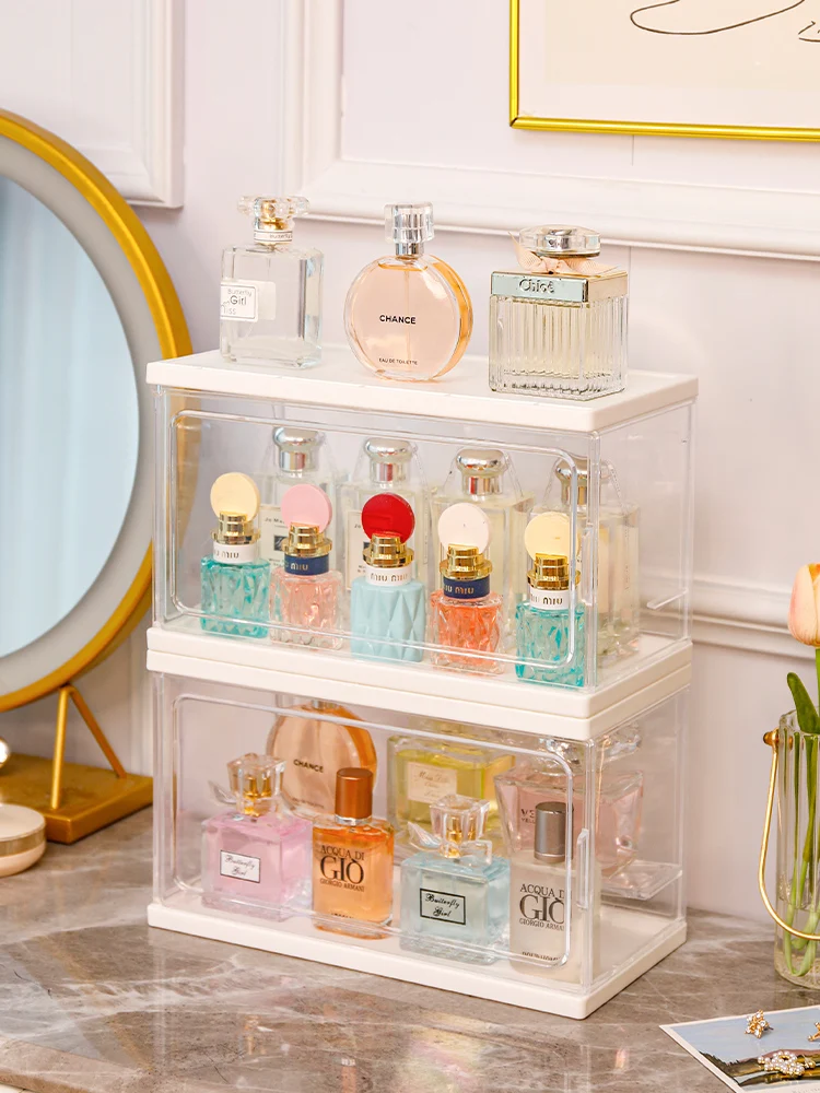 

Dustproof Perfume Storage Box Acrylic Cosmetic Storage Box Waterproof Makeup Perfume Organizer Holder Large Capacity