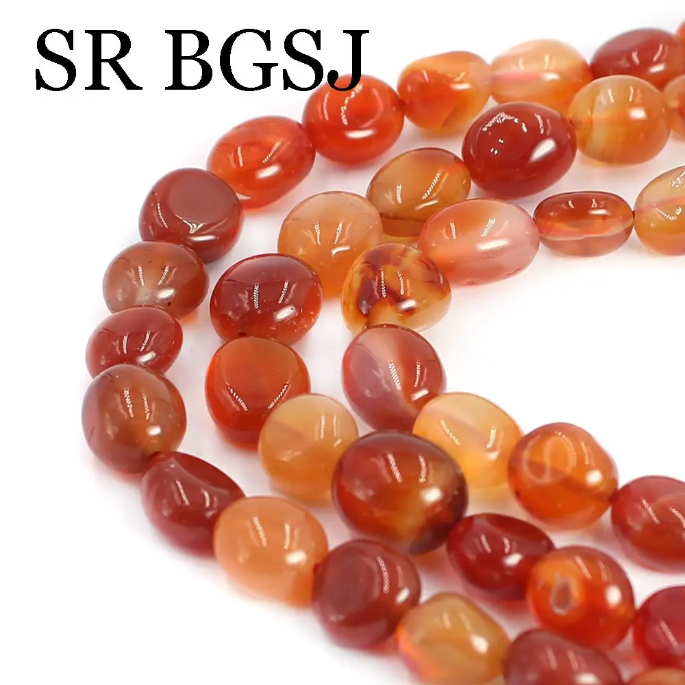 

Free Shipping 9-10mm Irregular Nugget Button Carnelian Agat Genuine Gems Natural Stone Wholesale DIY Beads Strand 15inch