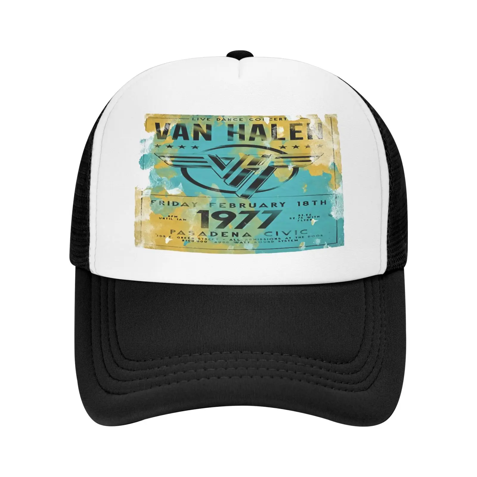 

Van Halen Pasadena 77 Licensed Band Cap Caps For Women Hats Mens Cap Men's Caps Trucker Cap Sun Hats Cowboy Hats Balaclava Man