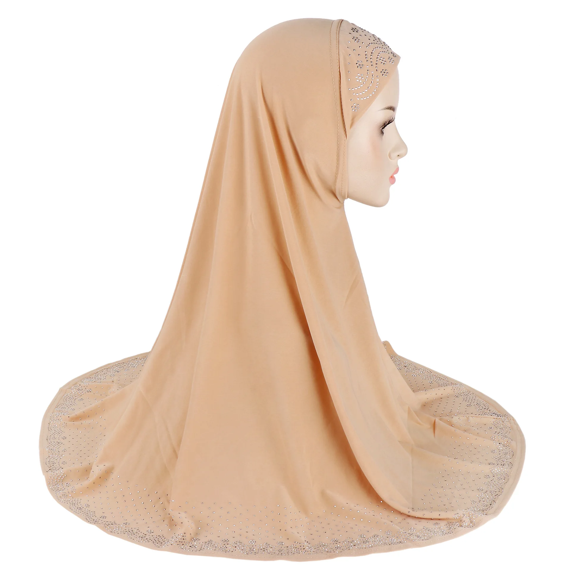 Высококачественный цельный женский мусульманский хиджаб Amira платок готовый к