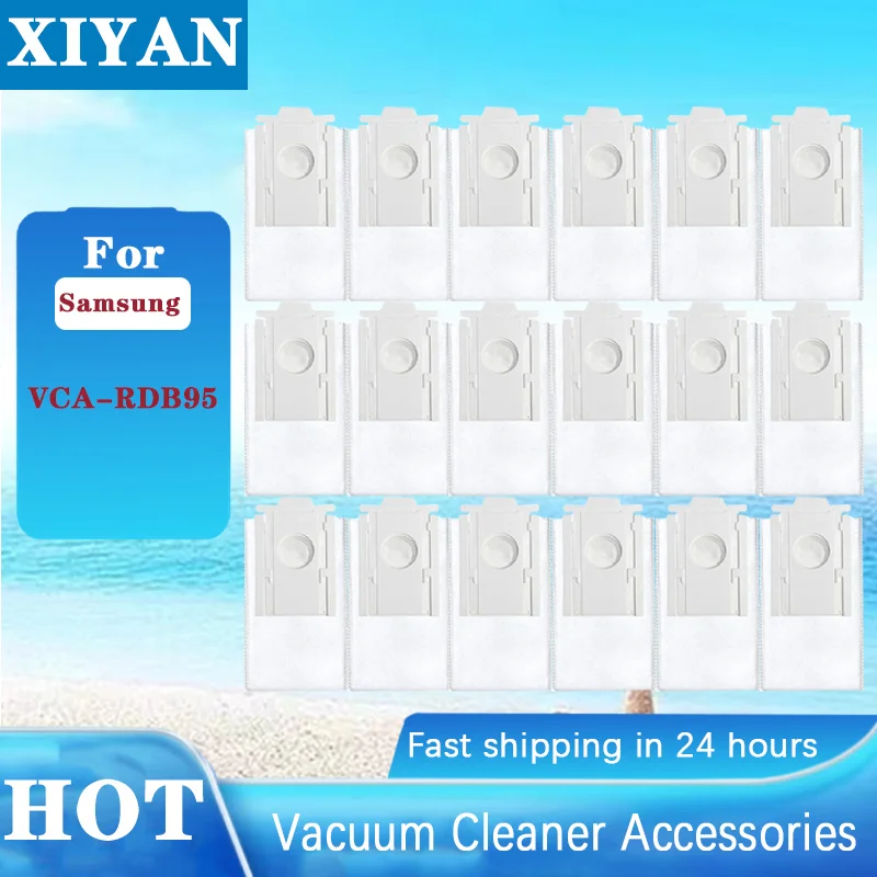 

12PCS Vacuum Cleaner Dust bags for Samsung VCA-RDB95 Jet Bot+ Jet Bot AI+ Robot Vacuum Clean Station Accessories Parts