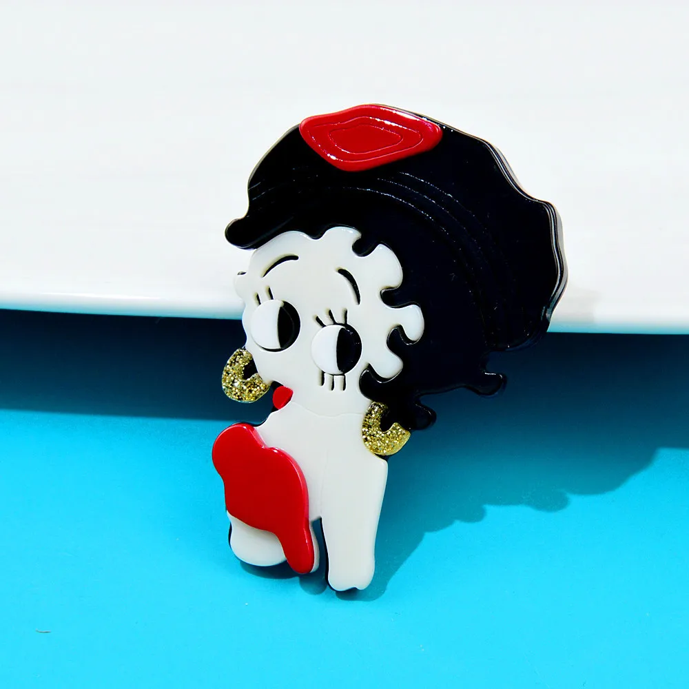 Новый дизайн акриловая красивая брошь с большими глазами для девушек аксессуары