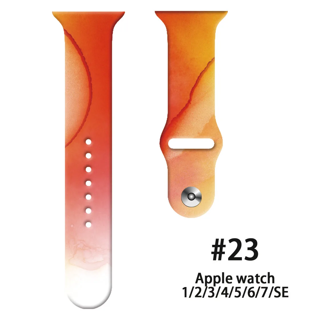 

For Apple Watch Band 7 SE 8 6 5 4 3 Silicone Print Color 49MM 45MM 44MM 42MM Bracelet Strap For iWatch Wristband 41MM 38MM 40MM