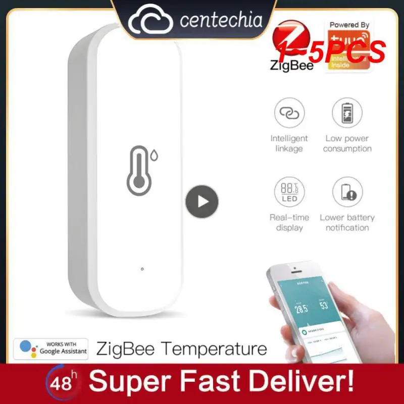 

Датчик температуры и влажности Tuya ZigBee/Wi-Fi, домашний подключенный термометр, совместимый с Smart Life, Alexa, Google Assistant, 1 ~ 5 шт.