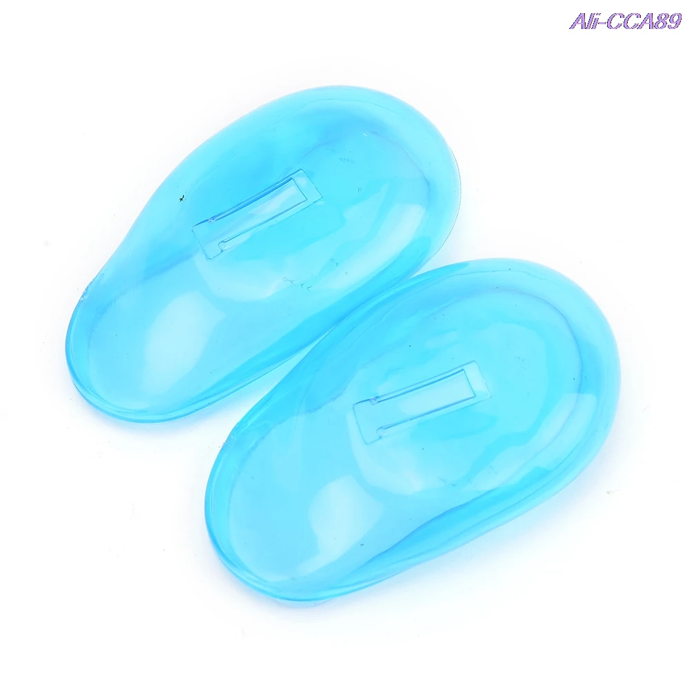 

2Pcs Practical Clear Silicone Ear Cover For Ear Care Travel Hair Color Showers Water Shampoo Ear Protector Cover Nose/Ear Clips