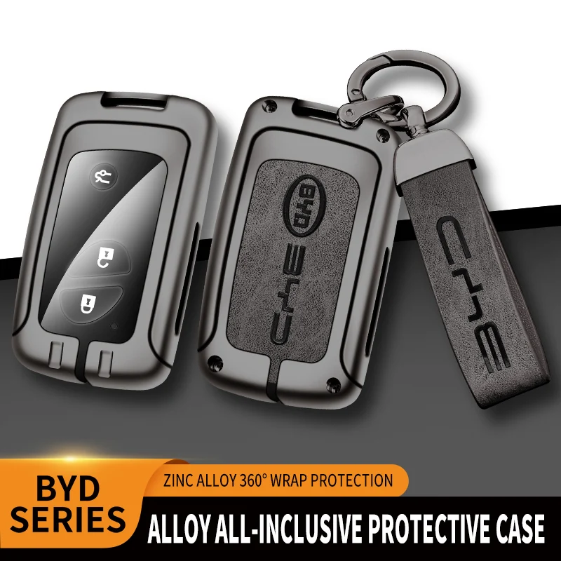

Zinc Alloy Car Smart Remote Key Fob Case Full Cover Protector Shell For BYD S6 S7 G3 L3 M6 L6 E6 F0 F3 G3R Keychain Accessories