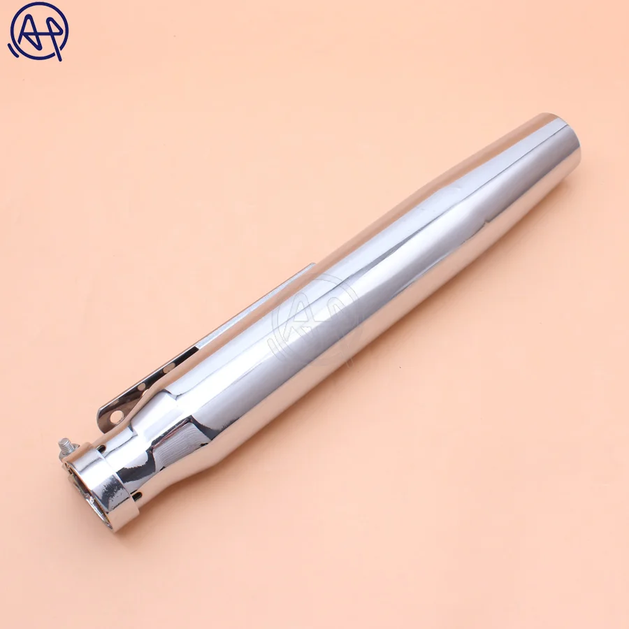 

Универсальный мотоциклетный конический глушитель без шнуровки, хромированный/черный для Harley Bobber Chopper Cafe Racer Racing