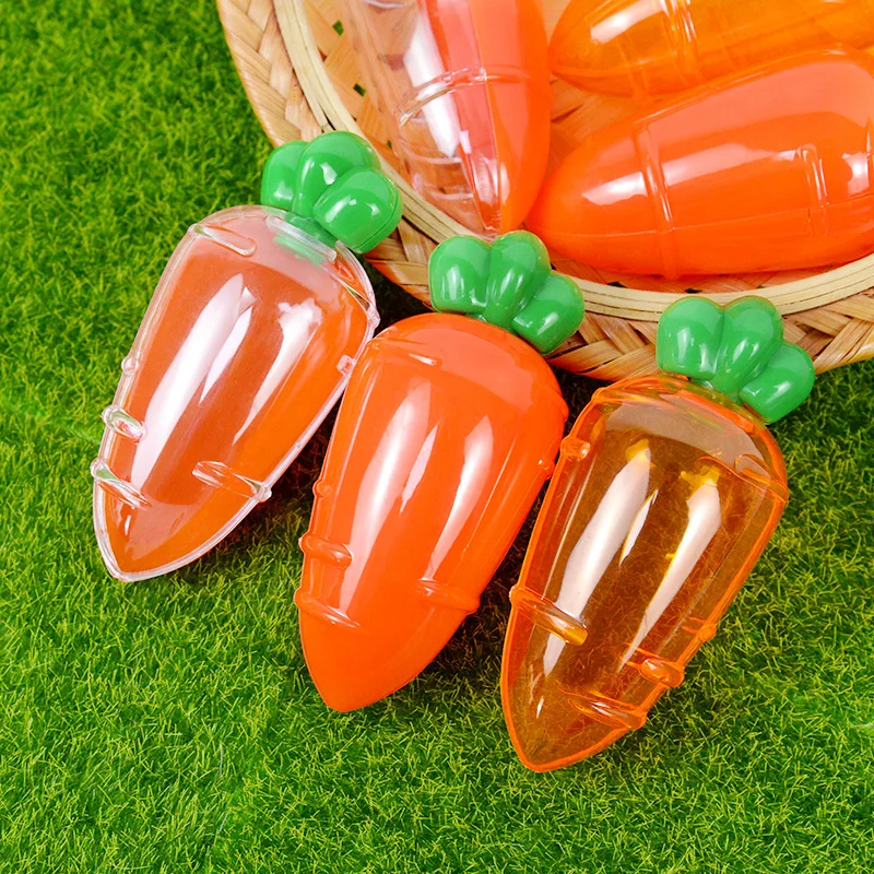 

5pcs Transparent Plastic Carrot Candy Box Easter Gift Box Wedding Favor Boxes Baby Shower Kids Birthday Party Packaging Supplies