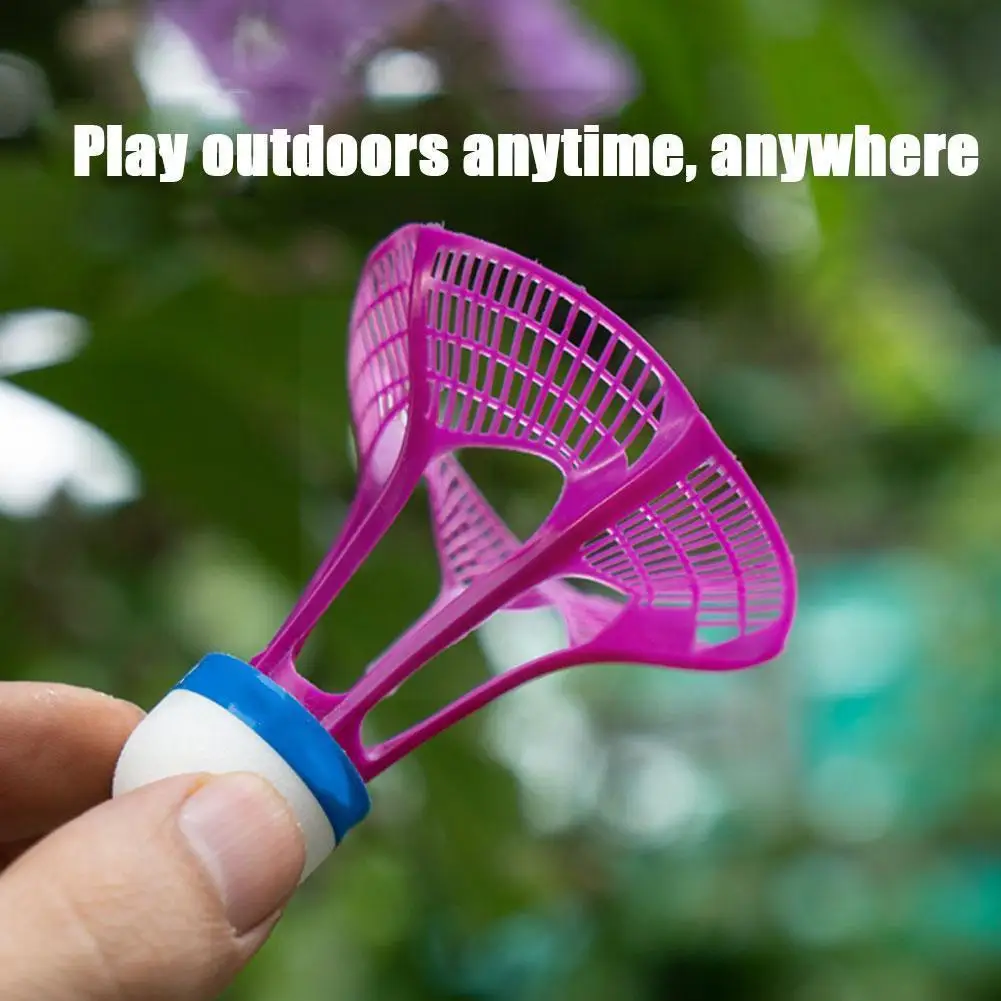 

3pcs/set Outdoor Badminton Airshuttle Plastic Nylon Ball For Training Indoor Feather Shuttlecock Birdies Resistance Wind Ba Y8f7