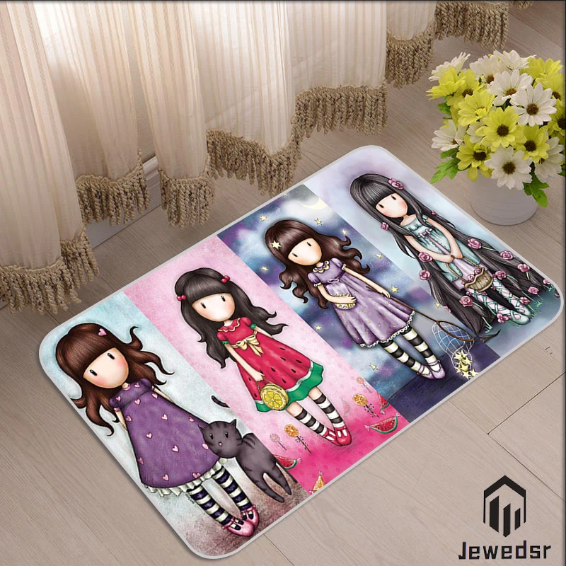 

Santoro Gorjuss Bathroom Rug Mat Rugs Living Room Facom Carpet Floor Mats for Home Doormat Entrance Door Bath the Kitchen Funny