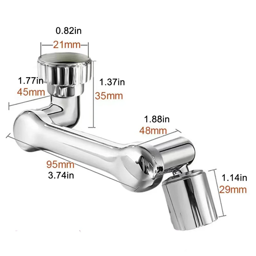 Универсальный удлинитель для смесителя из АБС-пластика вращающаяся на 1080