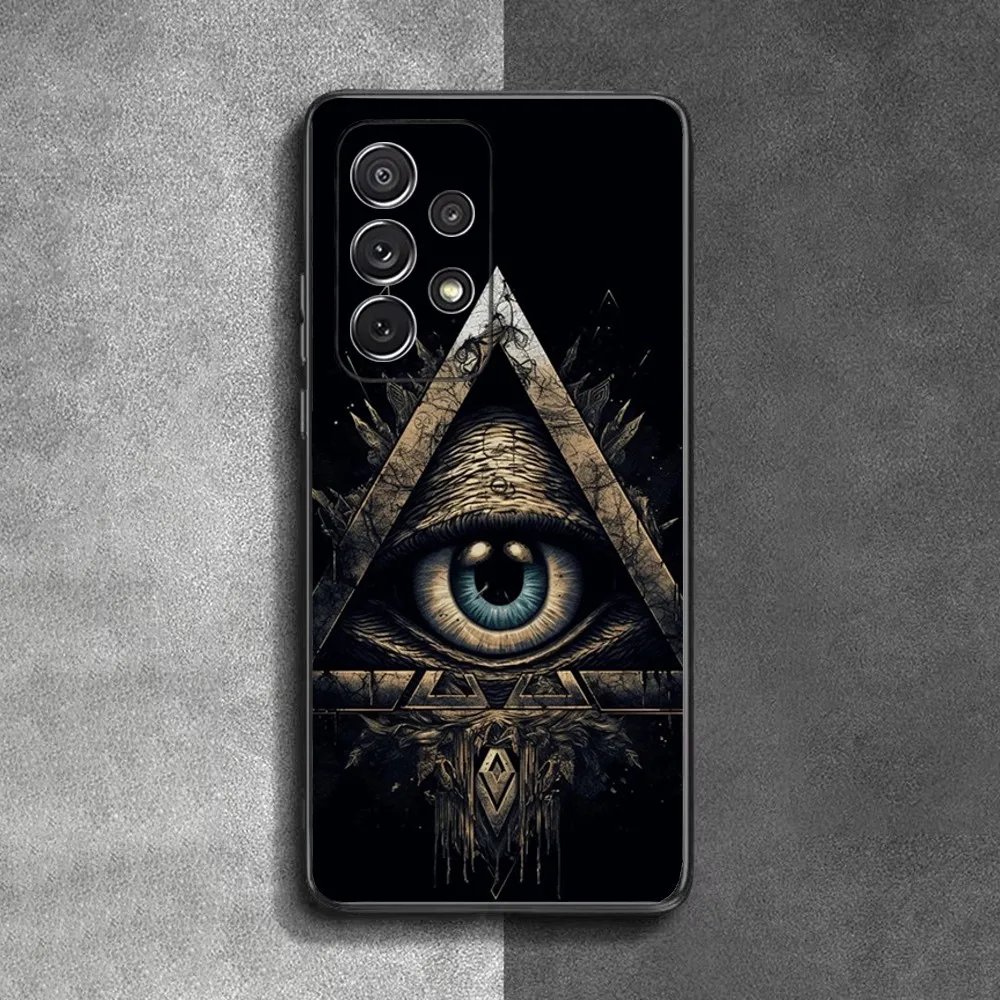 Чехол для телефона Illuminati Eye Occult Pyramid Samsung S25 S24 S23 S22 S21 S20 S10 Ultra Plus Lite FE мягкий