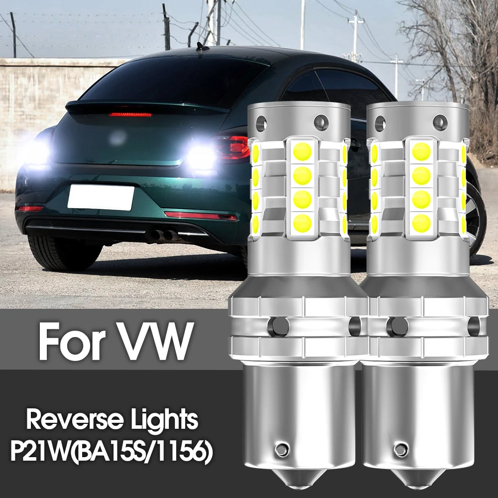 2 Упаковки Светодиодных Задних Фонарей Canbus P21W 7506 BA15S Для VW Beetle Golf Jetta GTI Rabbit Eos Passat B3