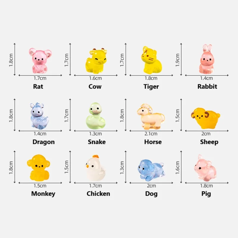 

Светящиеся фигурки зодиака из полимера 12 шт