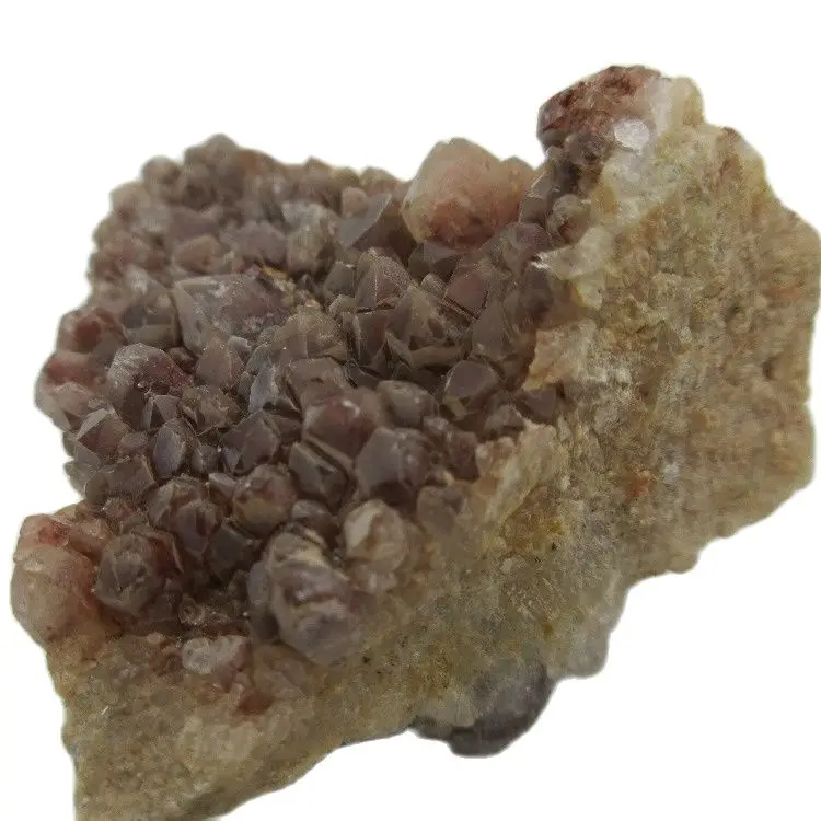 

73g Natural Stones Minerals Red Quartz Vug Ore Crystal Cluster Christmas Decoration Ancona Rusy Specimens Energy Reiki Stones