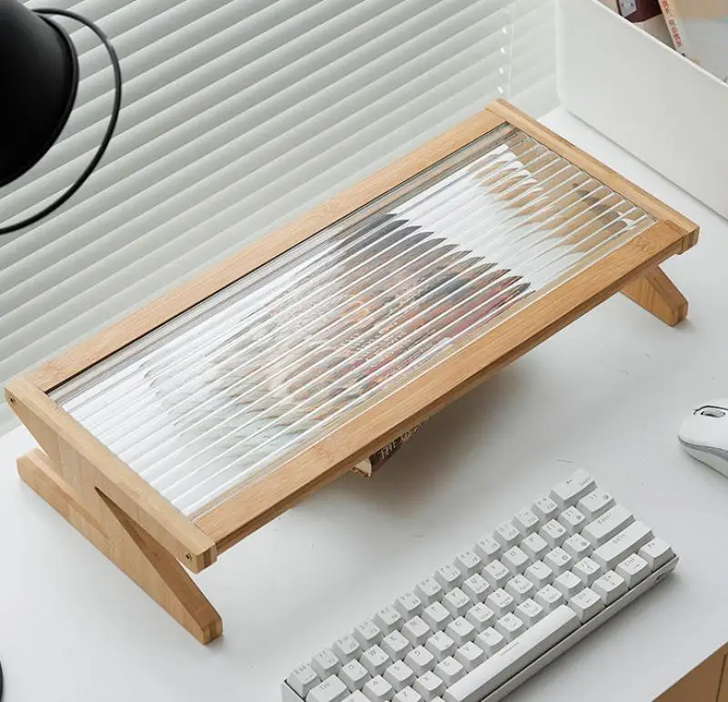 

Подставка для монитора компьютера из бамбукового стекла, 1 шт.