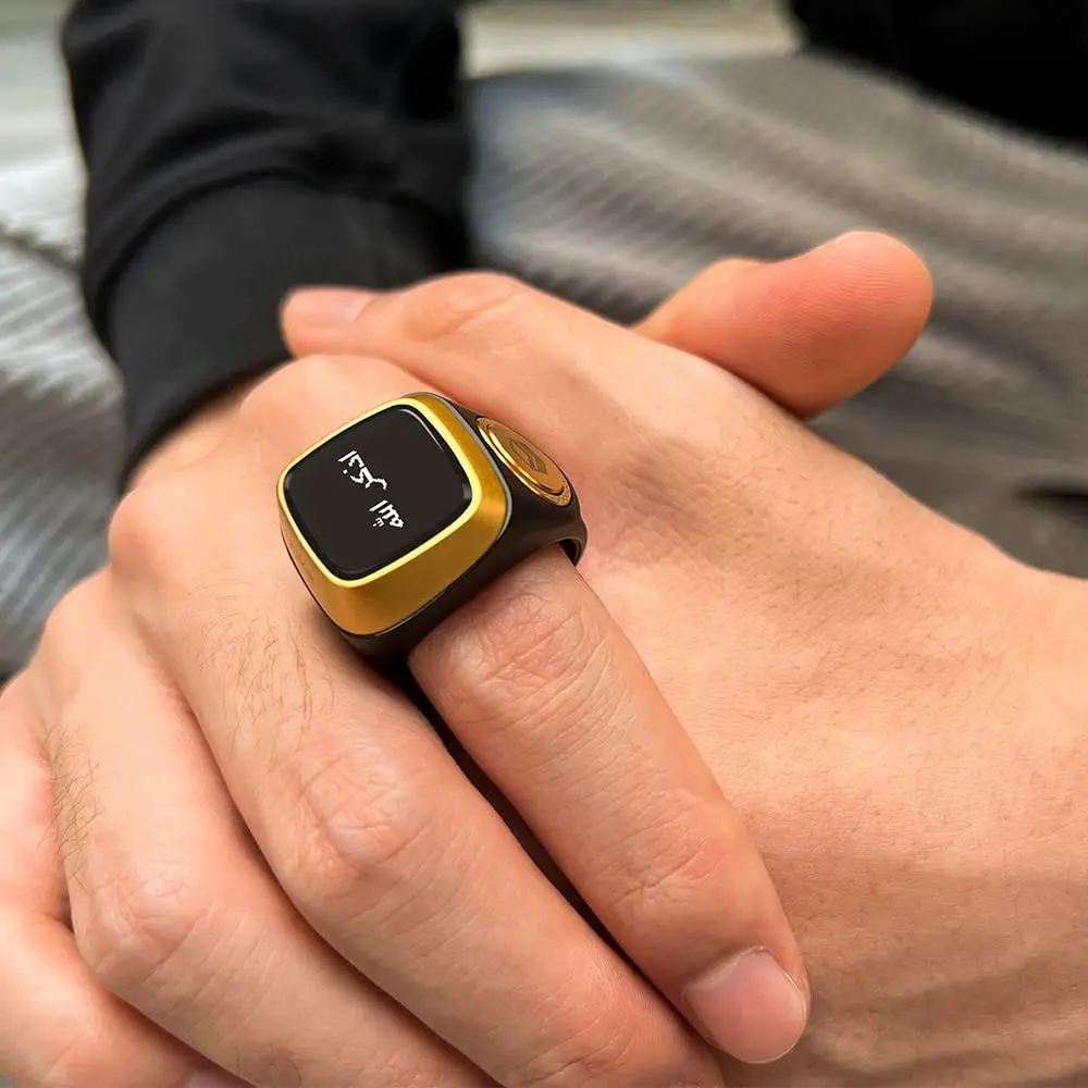 

Smart Tasbih Zikr Ring New 2022 Version For Muslim Tally Counter Alam Clock Counting For Ramadan Prayer Waterproof Reminder