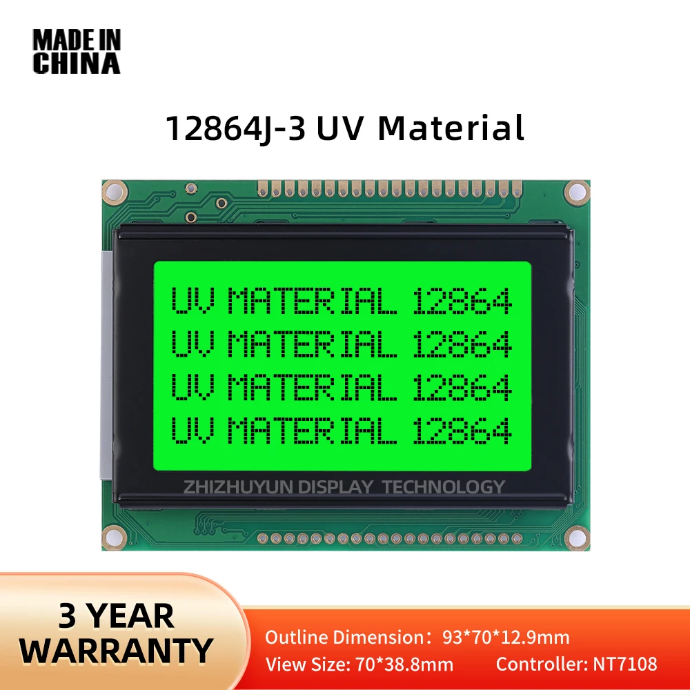 12864J-3 УФ-материал Изумрудный зеленый черный письмо Wistar 20PIN 93x70 мм STN 6800