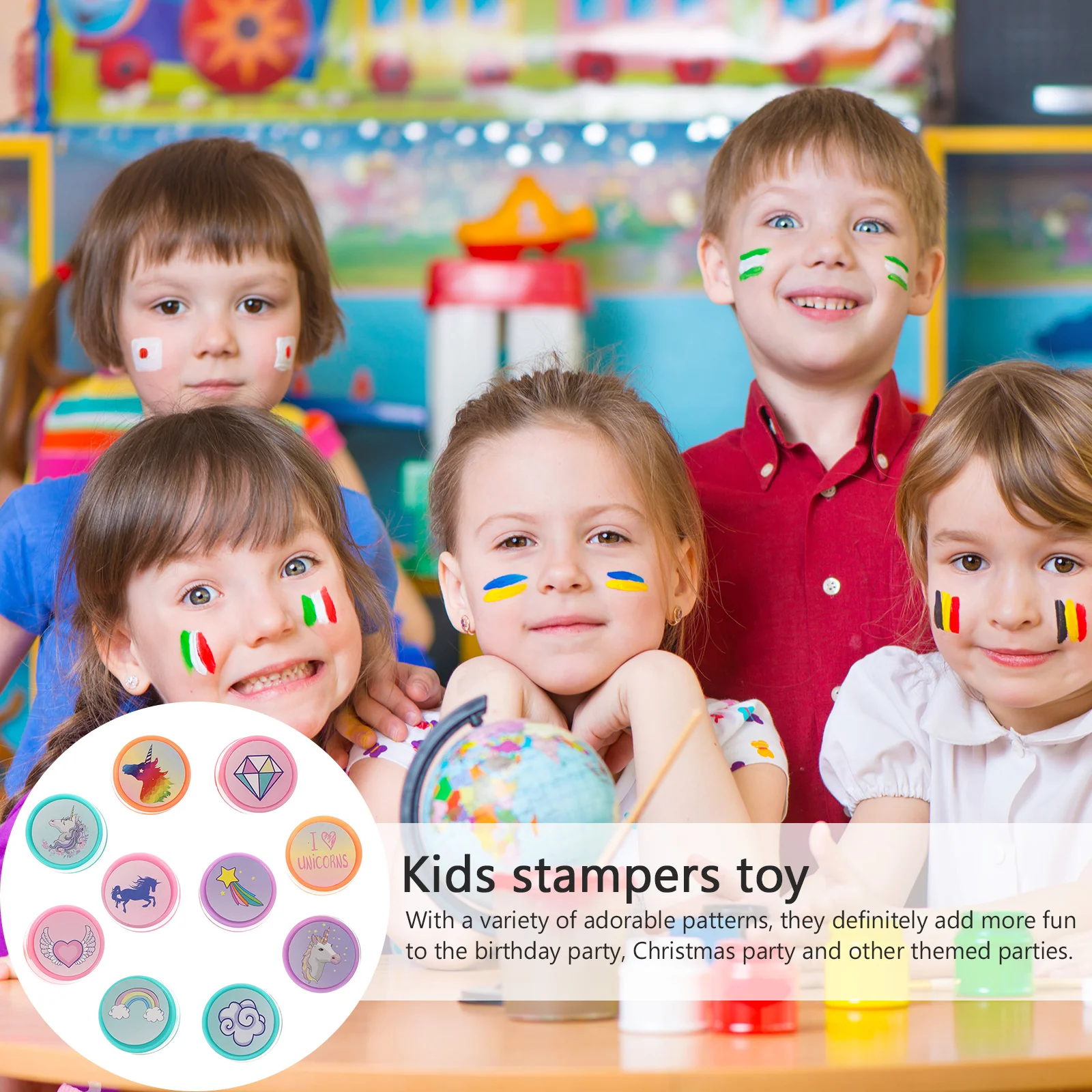 20 шт. подарки детские игрушки печать единорога вечерние штампы сувениры