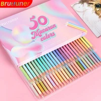 brutfuner macaron 50 colors colored pencil professional premium oily drawing pencils 80 colour pencils art supplies for gift