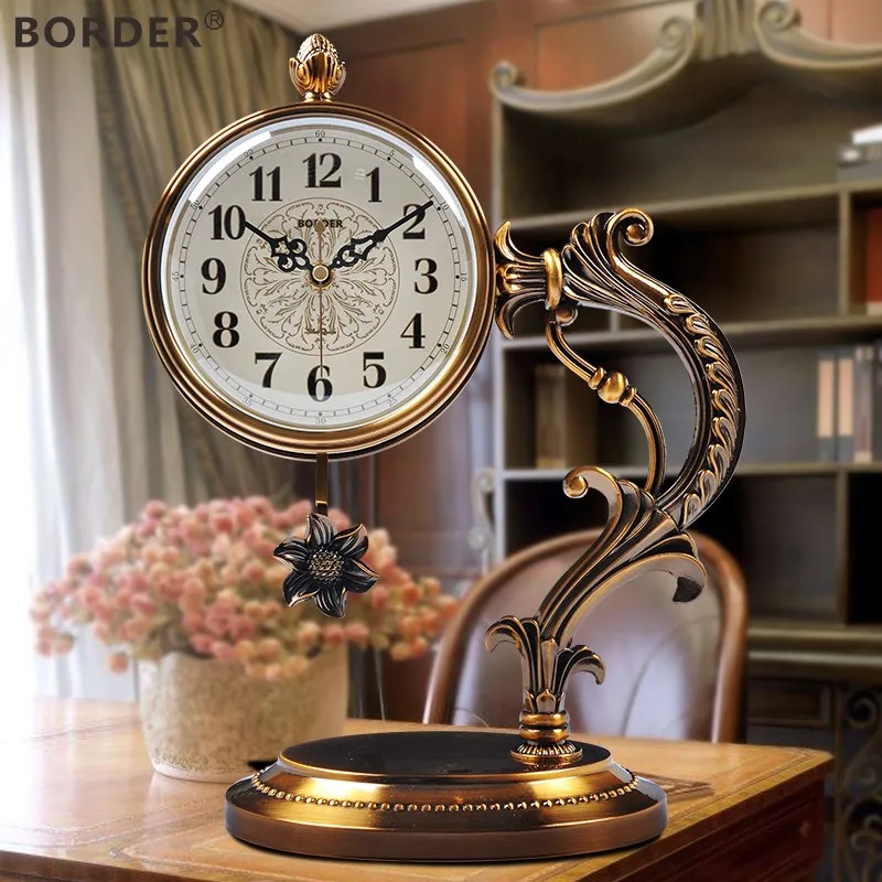 

Clock, living room, home, fashionable clock, table top clock, watch, European Chinese style, retro American style, sitting clock