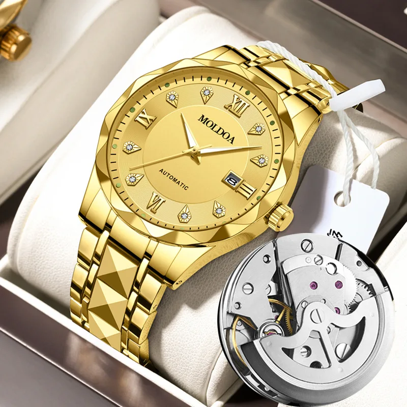 Трансграничные мужские часы поддельные механические со светящимся календарем