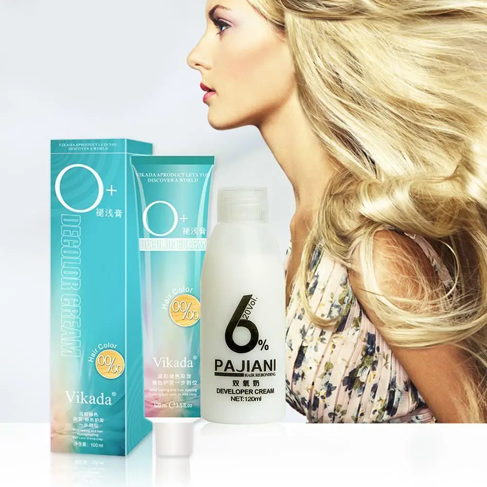 

100ml Healthy Portable Professional Bleaching Agent Color Brighten Cream Professional Lightweight Hair Fade Cream For Salon Z1t7