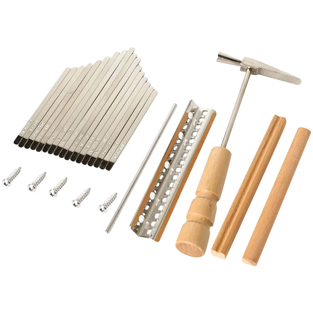 

Kalimba Shrapnel 17 Keys Parts Music Stuff Thumb Piano Replacement Tuning Hammer DIY Kit