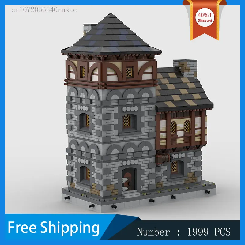 Строительный блок MOC средневековый дом модульная модель сборка игрушек сделай