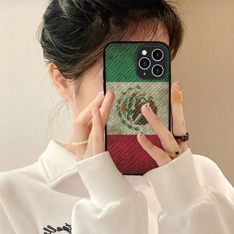 

Mexico Flag Phone Case Hard Leather Case for iPhone 11 12 13 Mini Pro Max 8 7 Plus SE 2020 X XR XS Coque