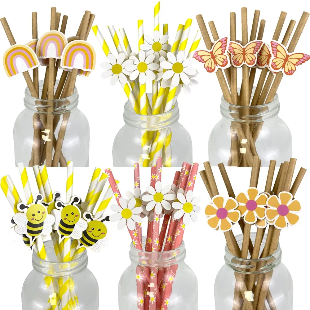 10/20/30 шт. бумажные соломинки в стиле бохо