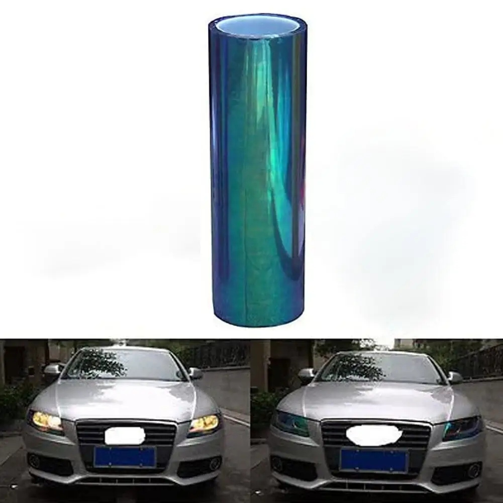 1pc Car Light Protective Film Chameleon Colorful Blue Car Headlight Tail Fog Light Vinyl Tint Film Car Stickers 1pc Car Light Protective Film Chameleon Colorful Blue Car Headlight Tail Fog Light Vinyl Tint Film Car Stickers