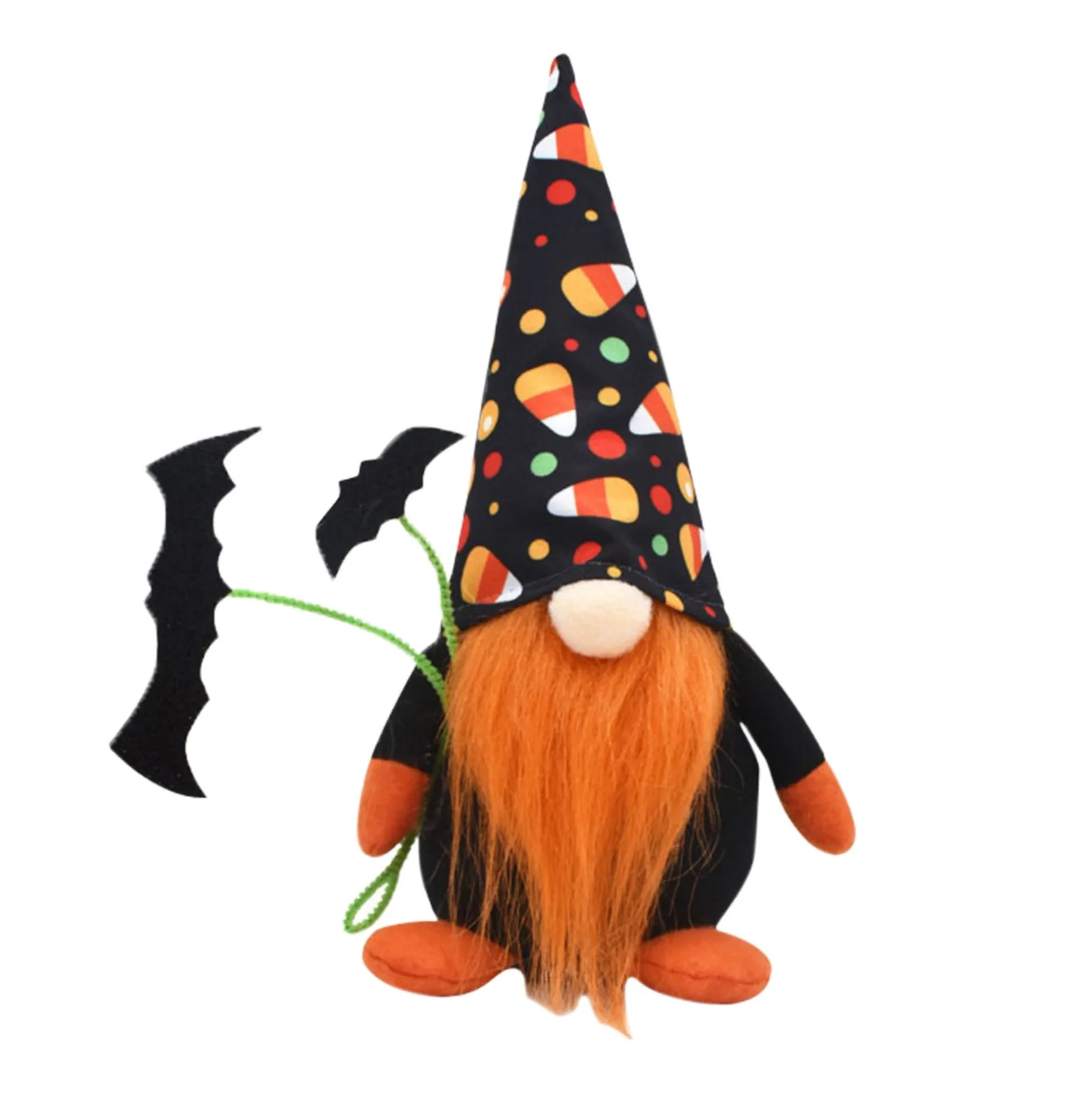 

Halloween Gnomes Decorative Ornaments Top Hat Short Legs Faceless Doll for Trees Garden Statues Solar Ornaments Bulk White