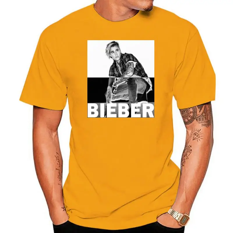 

Футболка мужская контрастная с разрезом, футболка в стиле Джастина Бибера