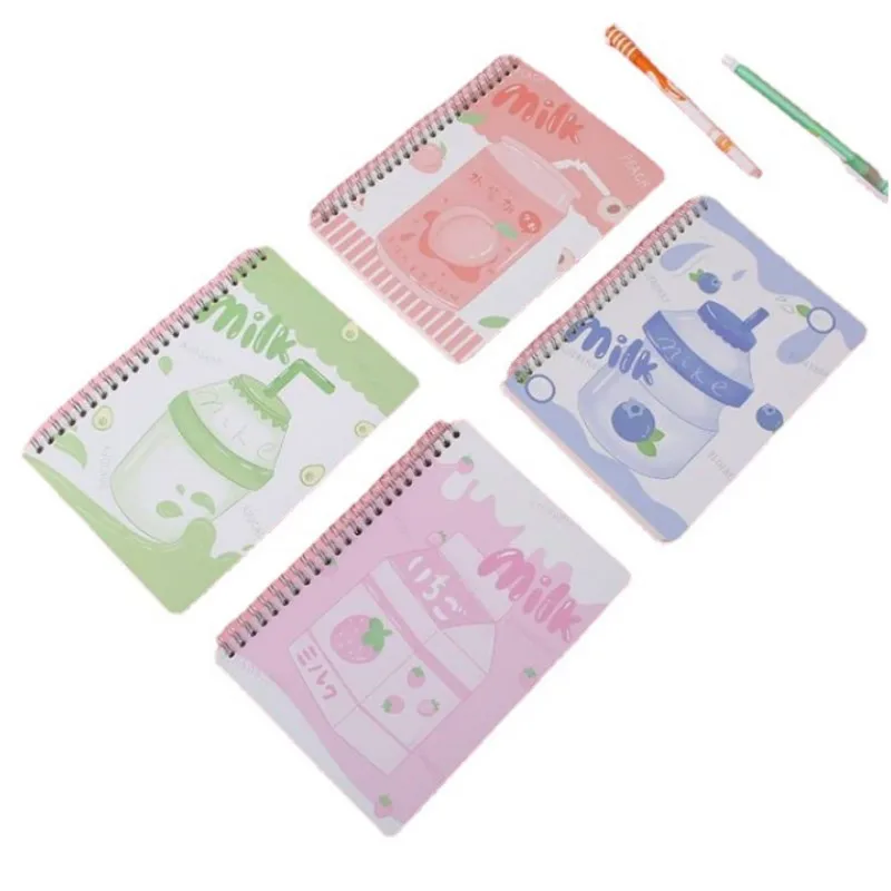 

4 cute cartoon student diaries spiral volume A5 notebook sketch book painting diary painting graffiti office school stationery