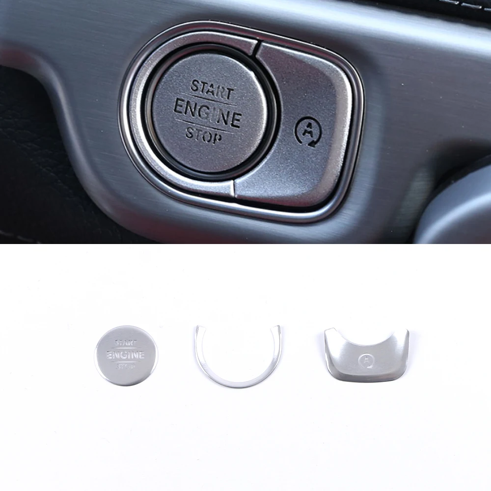 

For Mercedes Benz A200 GLB GLA CLA 2019 2020 2021 2022 Auto Car Start Stop Engine Button Knob Cover Decorative Switch Sticker