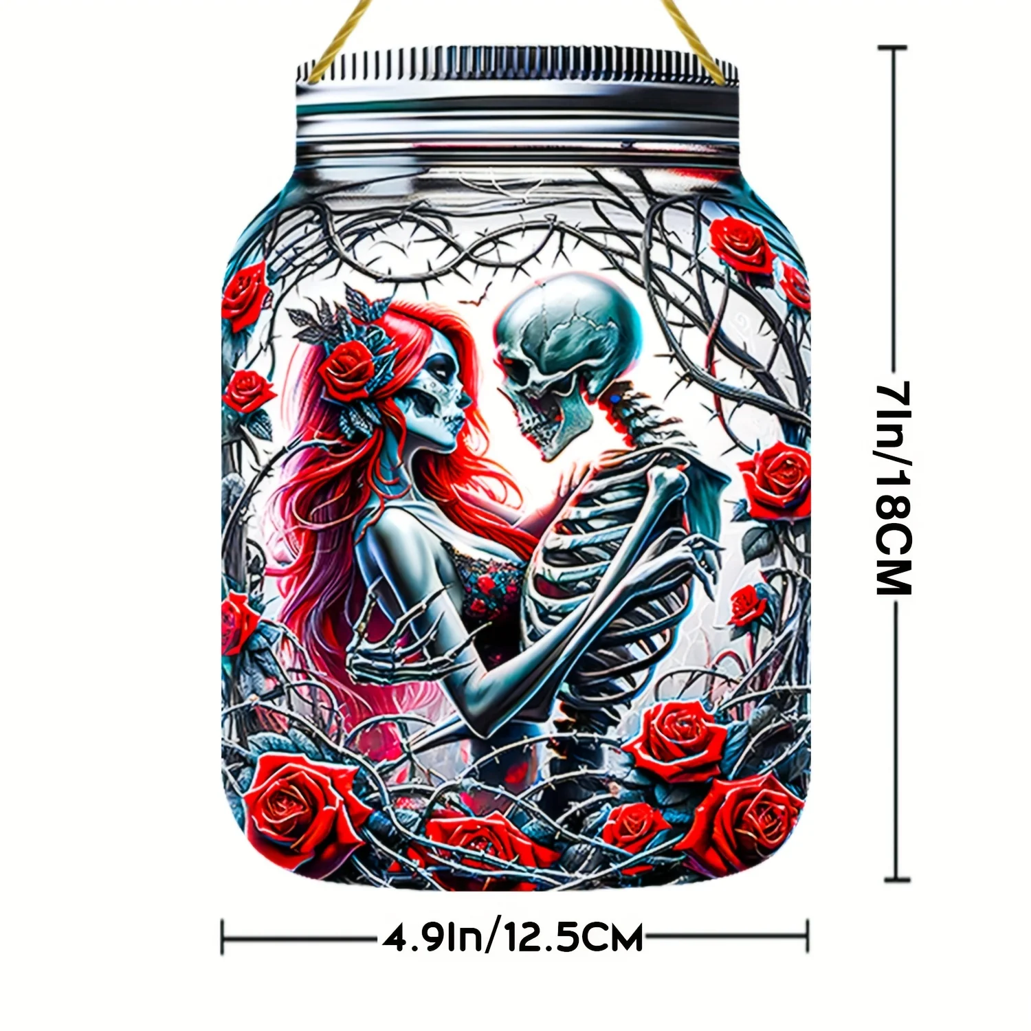 Готический любовный череп до смерти акриловое украшение для стен комнаты