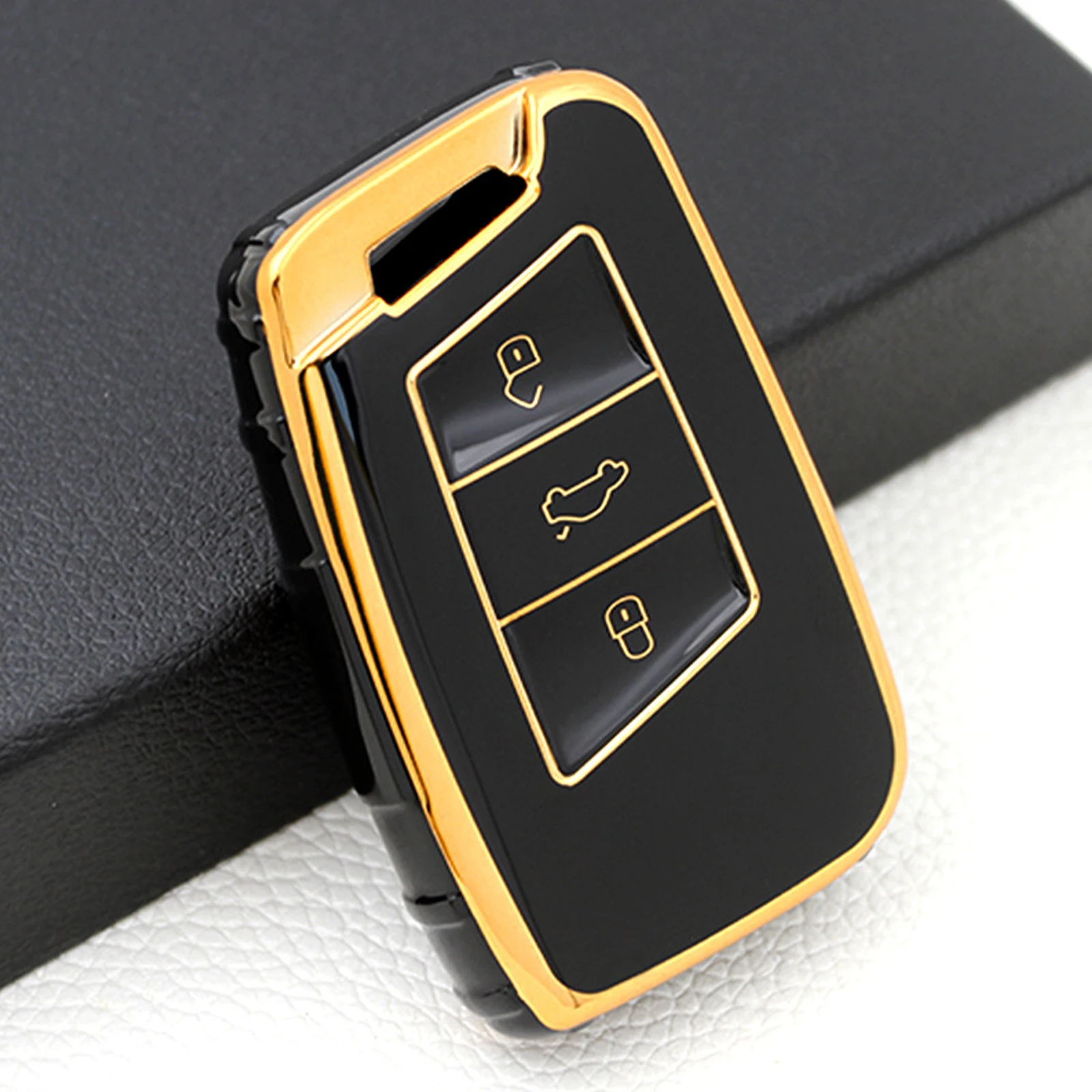 

Fashion TPU Car Key Case Full Cover Shell Fob For Volkswagen VW Tiguan MK2 Magotan Passat B8 CC For Skoda Superb A7 Accessories