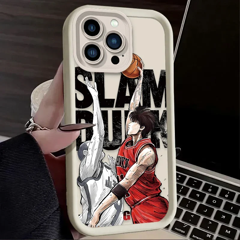 Чехол Anime Slam Dunk для iPhone 16 15 14 13 12 11 Pro Max X XS S XR SE 2020 7 8 Plus iphone16 Противоударный