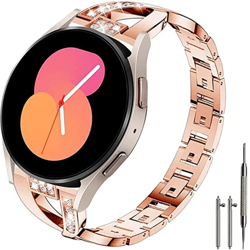 

20mm watch strap Women Metal For samsung galaxy watch 5 pro/44mm 40mm/watch 4 classic 46mm 42mm Stainless Steel Band Bracelet