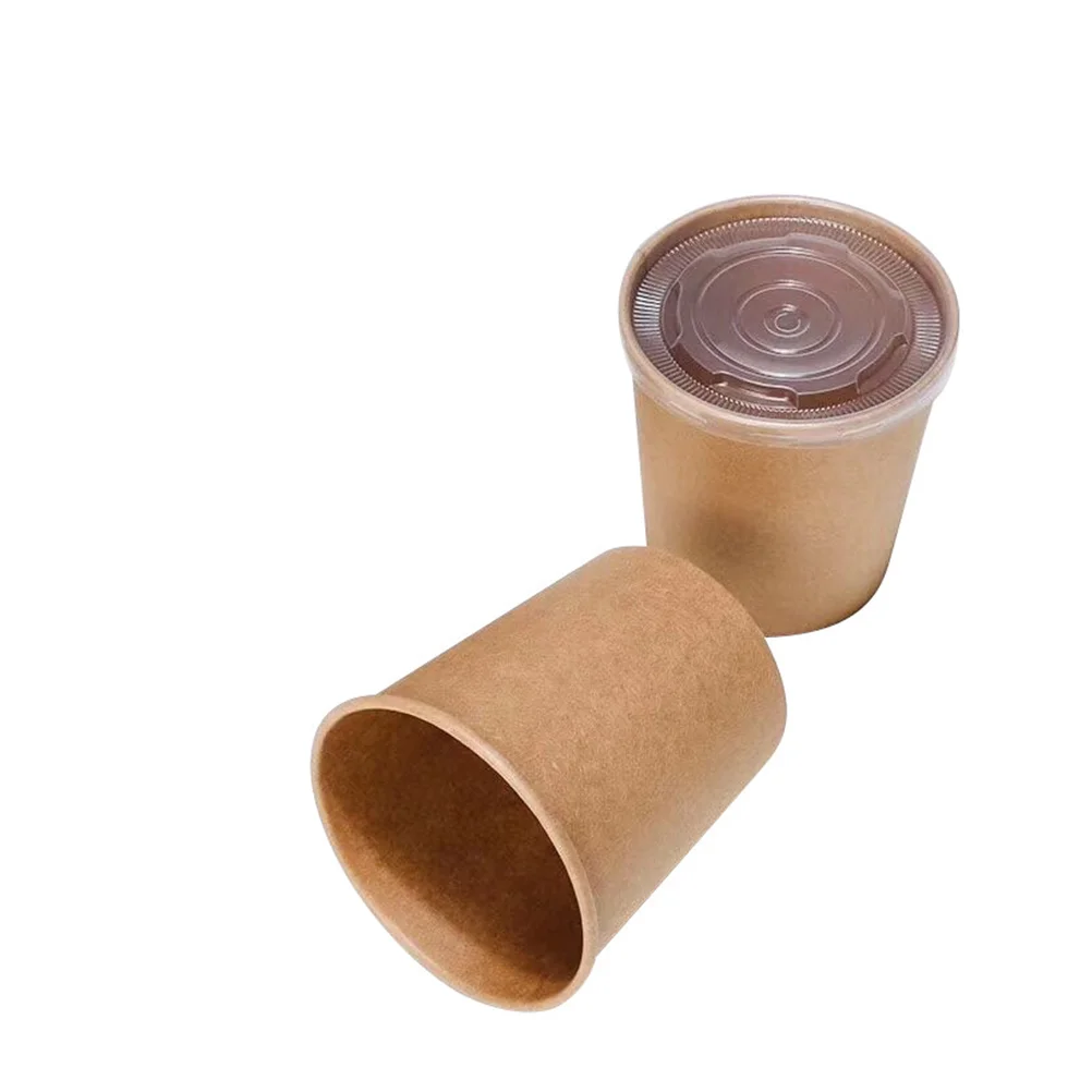 

Thicken Oil-proof Paper Cup Insulated Soup Container Kraft Paper Soup Cup Soup Container to Go Soup Storage Containers