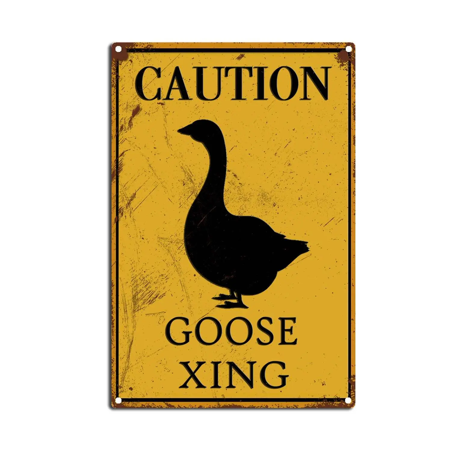 FLFGIDD знак с гусиной предупреждение Оловянная табличка изображением животных