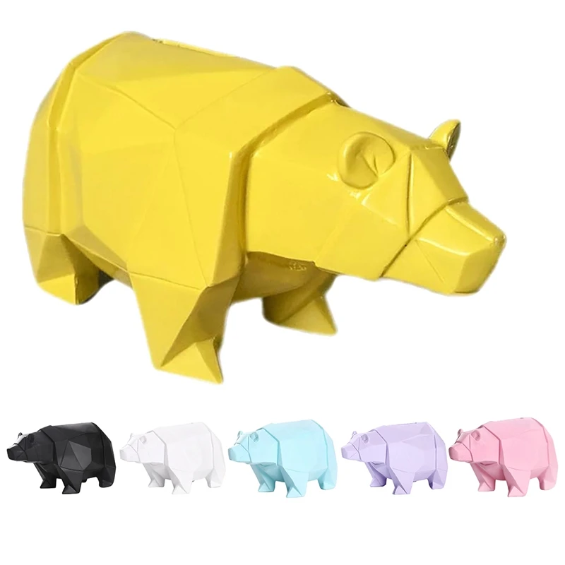 

Polar Bear Piggy Bank Animal Coin Storage Resin Desktop Ornament Friends Family Christmas Gifts Birthday Gifts