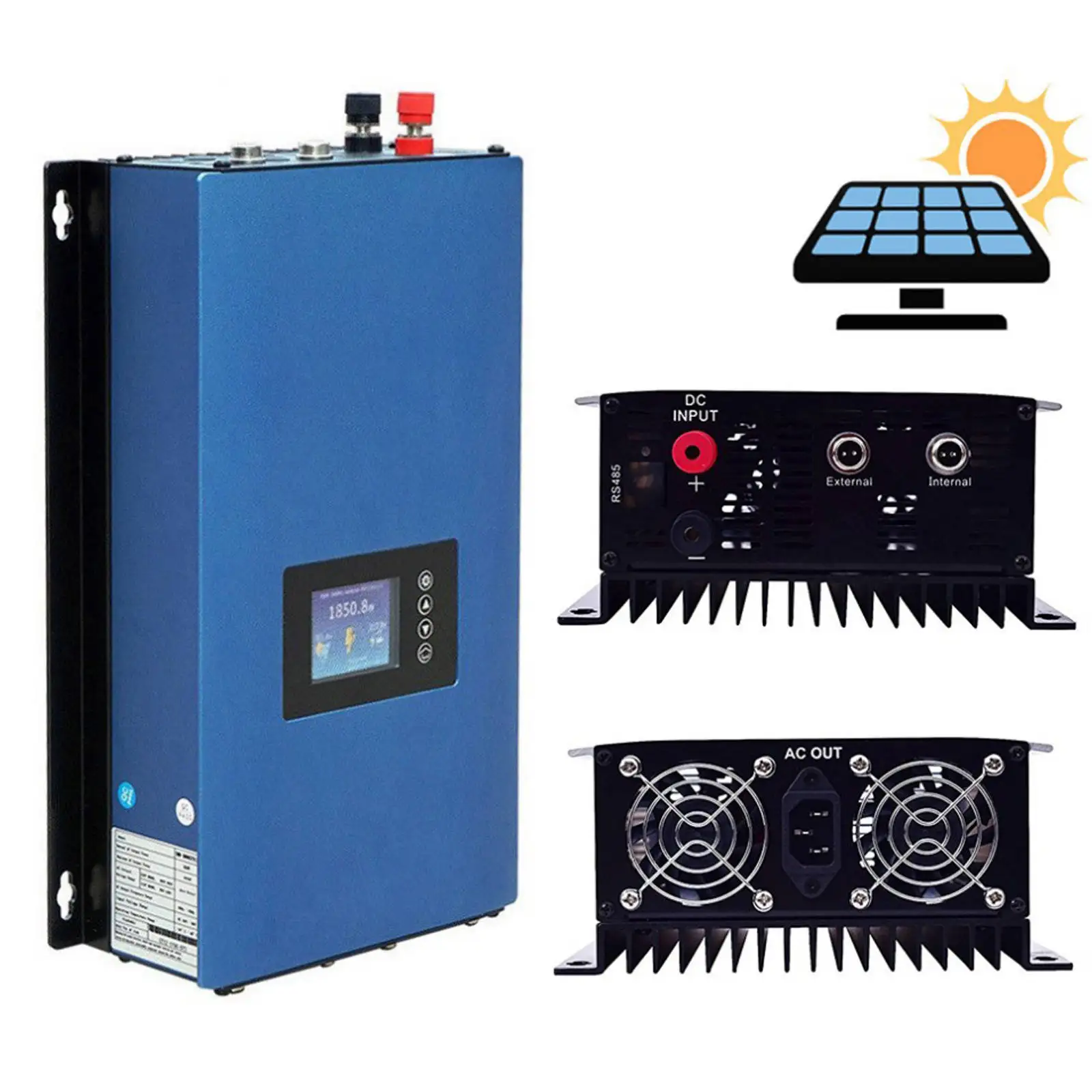 

1000W MPPT Solar Panels Battery on Grid Tie Inverter Limiter for Home PV Power System DC45V~90V / DC22V~60V to AC230V