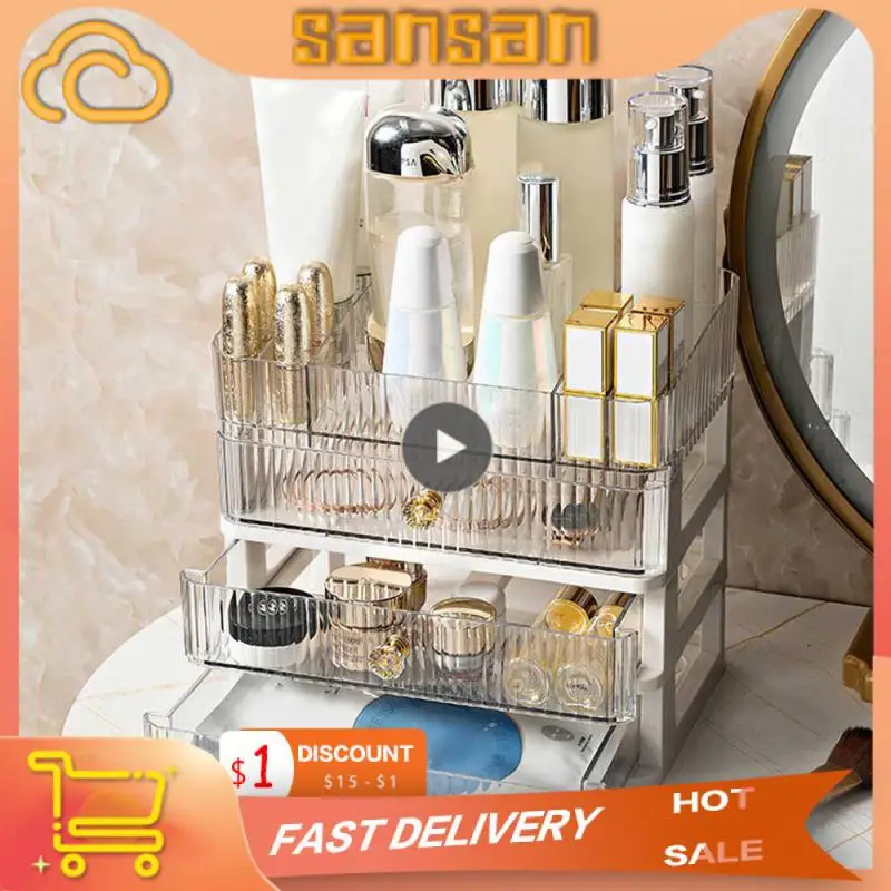 

Table Makeup Organizer Makeup Drawer Type Storage Rack Pet/pp Storage Organizer Cosmetics Storage Box Household Storage Box